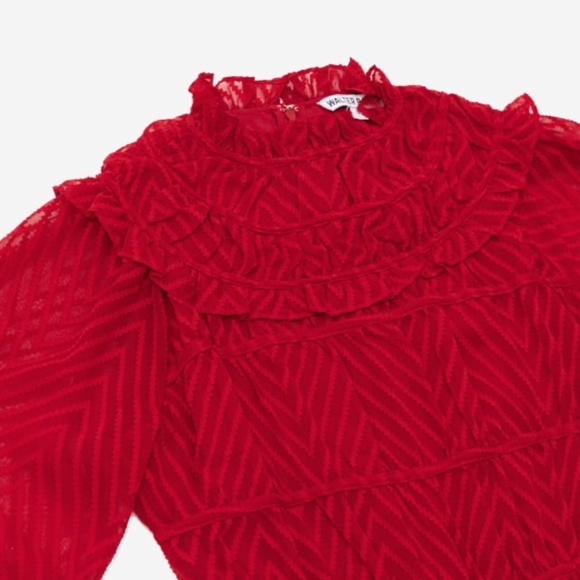 Walter Baker Eisa Red A-Line Mini Dress (As Seen on Alice Glass) - Picture 3 of 3